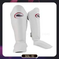 Twins Special Shin Guards SGL-10 White ( S, M,L,XL) Cowskin Leather Muay Thai Boxing Equipment MMA K1 ทวินส์สเปเชียล สนับแข้ง ป้องกันหน้าแข้ง สำหรับการซ้อมมวย หนังแท้ สีขาว