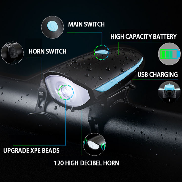 ไฟจักรยานชุดไฟหน้าและไฟท้าย-usb-แบบชาร์จได้จักรยานไฟจักรยานความสว่างสูงด้านหน้าจักรยานกันน้ำปลอดภัย