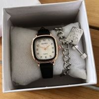 Black watch womens niche light luxury Korean style simple temperament 2023 new quartz watch for civil servant examination