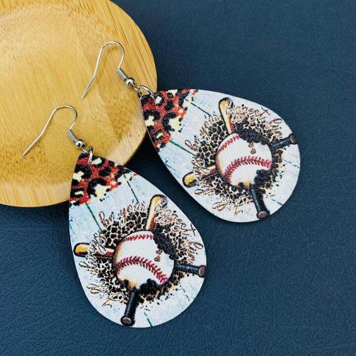 for-earrings-women-fans-dangle-hot-fashion-earrings-rugby-football-leather-earrings-sports-baseball-jewelry-lightning-ball-football