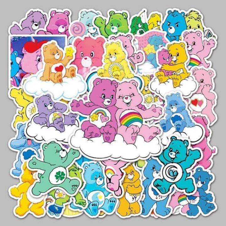 สติ๊กเกอร์-pvc-กันน้ำ-น้องหมี-care-bears-สีสวย-สดใส-น่ารักสุดๆ-1-แพ็คมี-50-ชิ้น-พร้อมส่ง