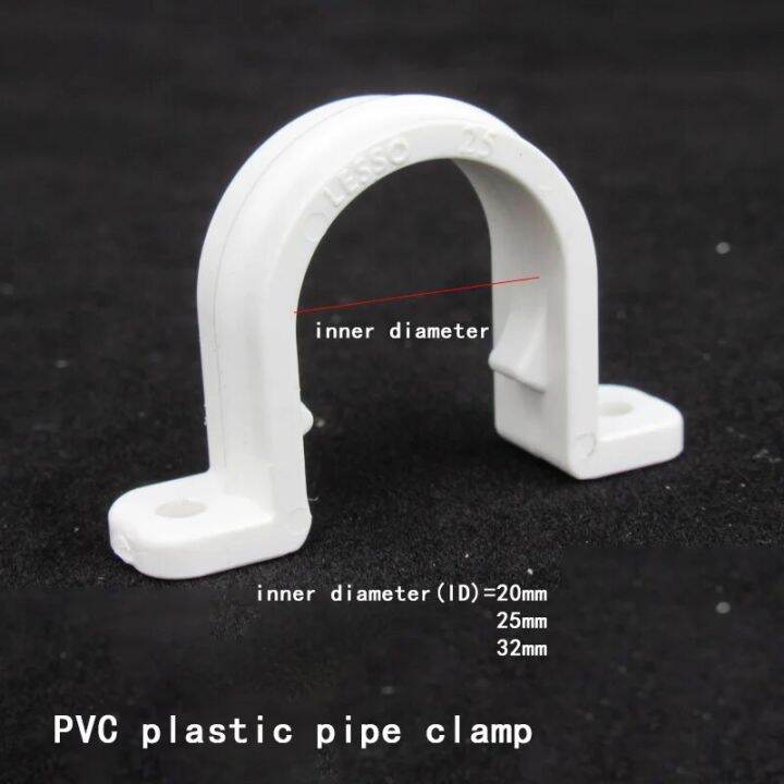 PVC plastic pipe clamp ushaped pipe card UPVC plastic pipe clamp
