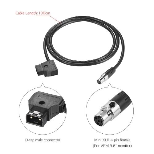 d-tap-male-to-tinny-mini-xlr-4-pin-cable-straight-cord-100cm-cable-length-for-vfm-5-6-inch-monitor