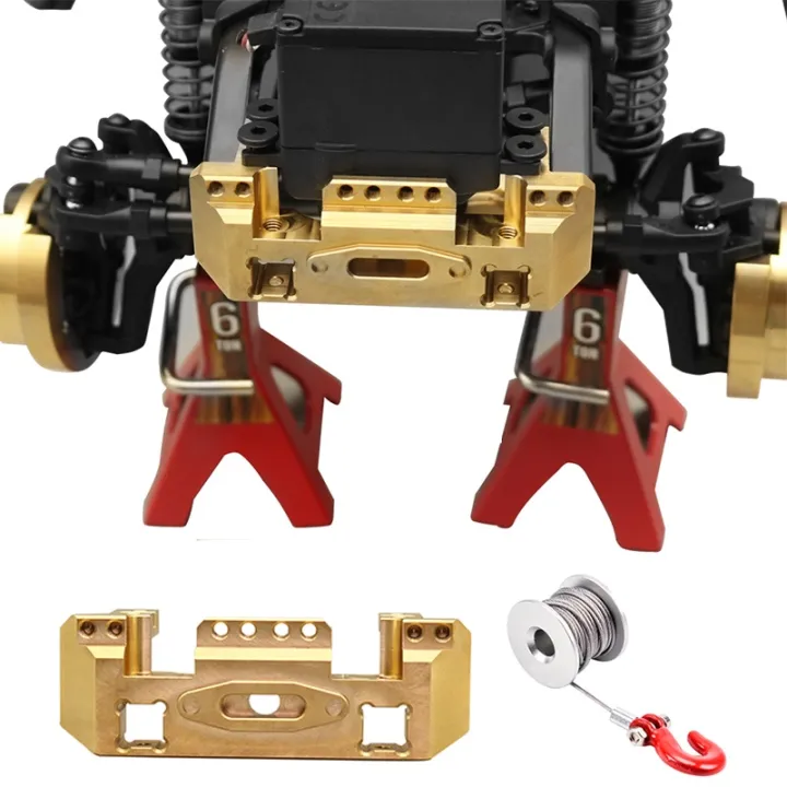 TRX4 CNC Aluminum Multifunctional Front Bumper Mount Servo Winch Brass