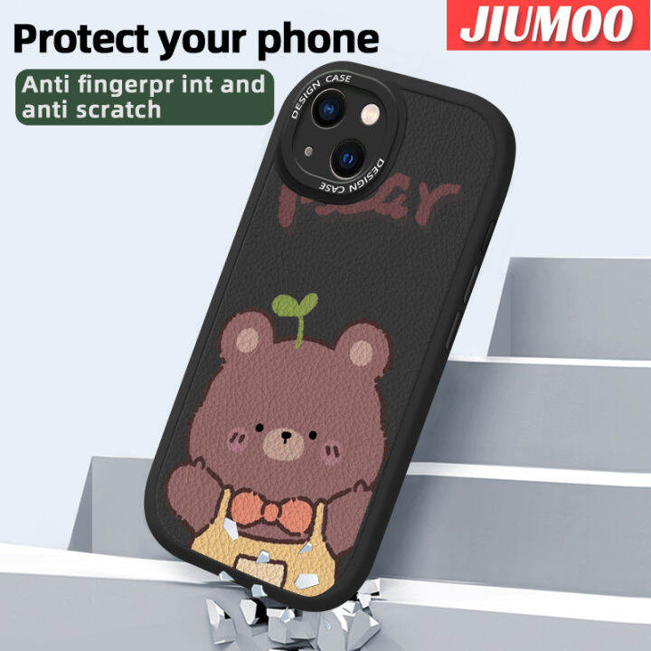 เคส-jiumoo-สำหรับ-oppo-a15-a15s-a35-4g-เคสลายการ์ตูนน่ารักหนังหมีดีไซน์ใหม่เคสโทรศัพท์ซิลิโคนนิ่มบางเรียบง่ายบางเคสหลังเคสกันกระแทกกล้องฝาปิดเลนส์เต็ม