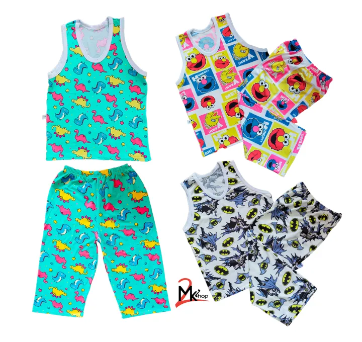 Racer Sando Pajama Boy Terno for Babies 1-7 ASSORTED [2mkzhop] | Lazada PH