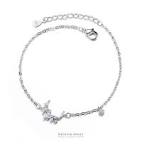 MeeningBrand ❥ สร้อยข้อมือเงิน MOON DIAMOND [01-0049]