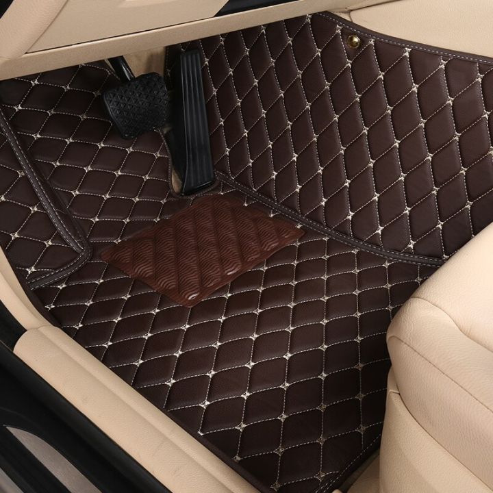 Leather Car Floor Mats 100％ For Nissan Navara D40 2005-2014 Auto