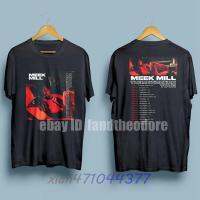 MOTIVATION TOUR! Meek Mill Lil Durk &amp; Kash Doll 2019 Mens Black T-Shirt S-XXL เสื้อเชิ้ตแขนสั้น เสื้อเชิ้ตชาย ผู้ชายเสื้อ