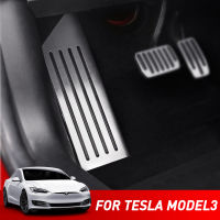 สำหรับ Tesla รุ่น3 Model3อุปกรณ์เสริมอลูมิเนียมเท้าเหยียบ Accelerator แก๊สเบรคเหยียบ Rest Pedal Cover รถจัดแต่งทรงผม