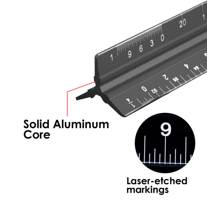 202230เซนติเมตรอลูมิเนียม30เซนติเมตรวิศวกรสามเหลี่ยมขนาดสถาปนิกโมหะร่างเครื่องมือสถาปัตยกรรมขนาดไม้บรรทัด-d-ropshipping