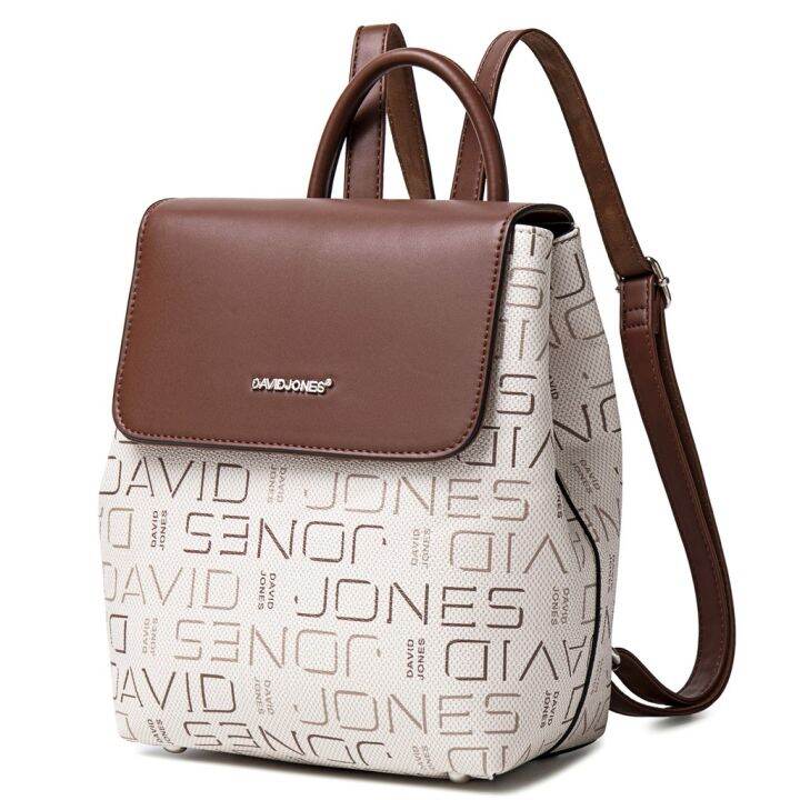 David Jones Paris Women Backpack Letter Printing Th