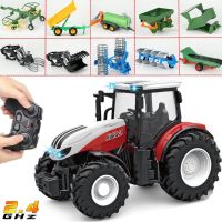 1/24 Tractor Trailer with HeadlightFarm Set 2.4GHZ Car Truck Farming Simulator for Children Kid