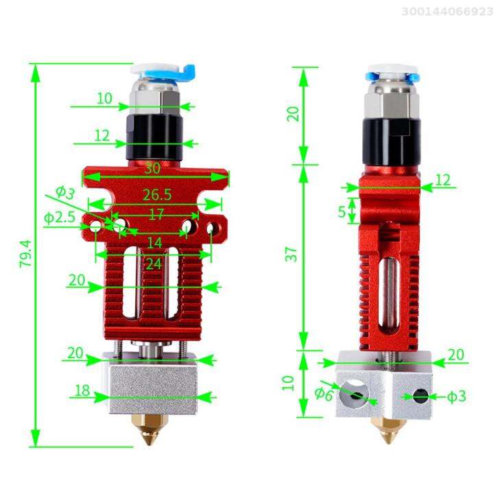 ต้นฉบับ-cr-6-se-hotend-ชุดการออกแบบโลหะทั้งหมดเข้ากันได้กับ-creality-cr6เครื่องพิมพ์3d-se-ender-3-series-พร้อมถุงเท้าซิลิโคนฉนวนกันความร้อน