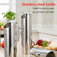 [Arrive 1-3 Days]1.5L Stainless Steel Straight Tie Pot Large Capacity Fruit Juice Pitchers Portable Creative Exquisite Reusable Durable Bar Restaurant Supplies