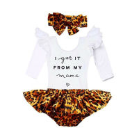 Citgeett Fall Autumn 3PCS Newborn Baby Girl Clothes Ruffle Romper Top Leopard Skirts Fall Outfits Set  by Hs2023