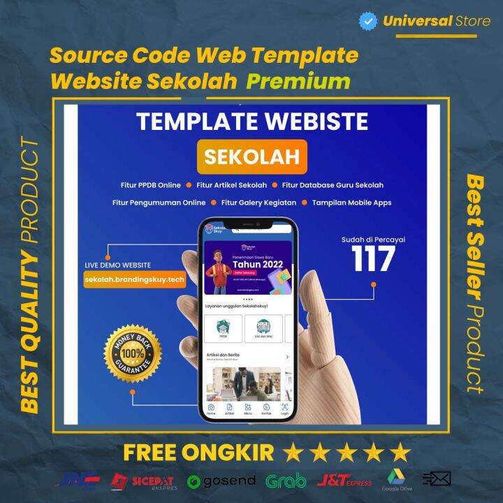 Source Code Web Template Website Sekolah Modern WordPress Elementor ...