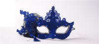 ? Full Blue Lace Half Face Beauty Banquet Mask Halloween Masquerade Party Adult Party Decoration Mask