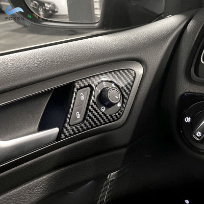 ABS คาร์บอนไฟเบอร์รูปแบบรถอุปกรณ์เสริมภายในแผงประตูที่นั่งล็อคปุ่มสำหรับ VW Golf 7 MK7 7.5 2014 2015 - 2020