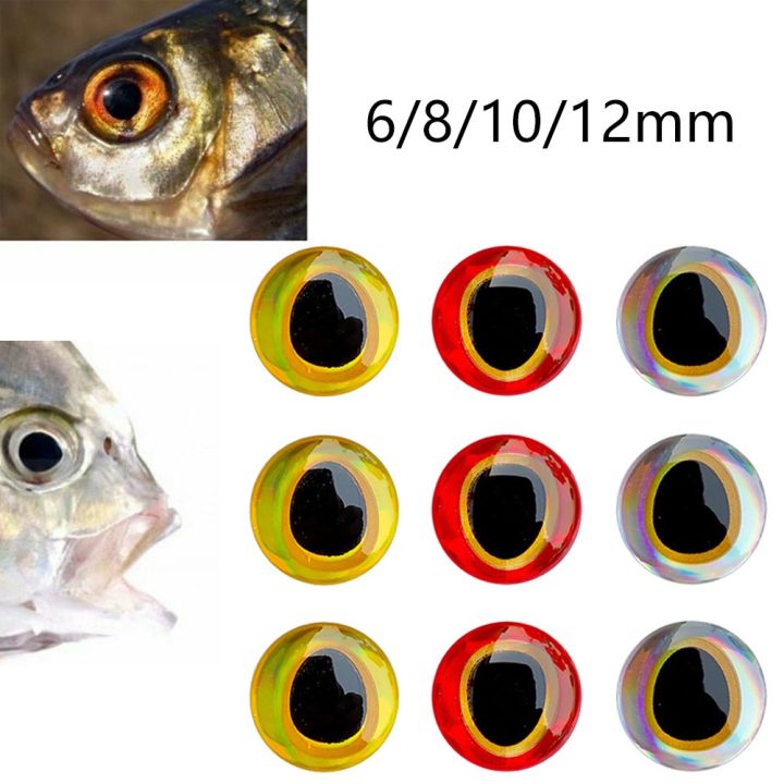 นี่-3d-โฮโลแกรมปลาปลอมดวงตาสำหรับสติกเกอร์รอกฟลาย100ชิ้น6-8-10-12มม