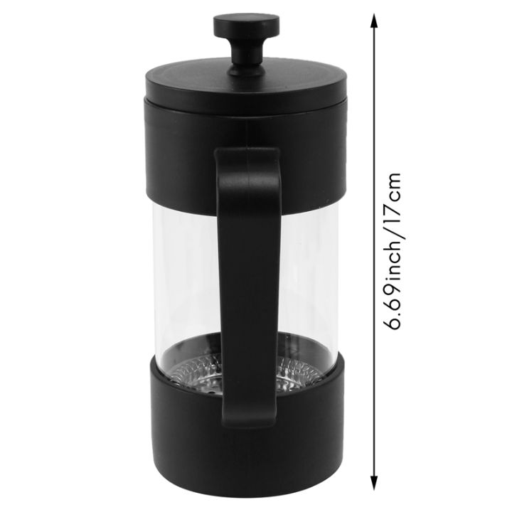 french-press-coffee-amp-tea-maker-thickened-borosilicate-glass-coffee-press-rust-free-and-dishwasher-safe-black