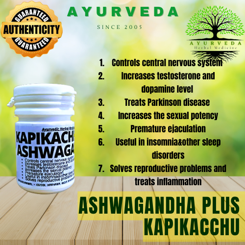 Ayurveda Kapsul 100 Kapikacchu Plus Ashwagandha 30 Biji ORIGINAL Lazada