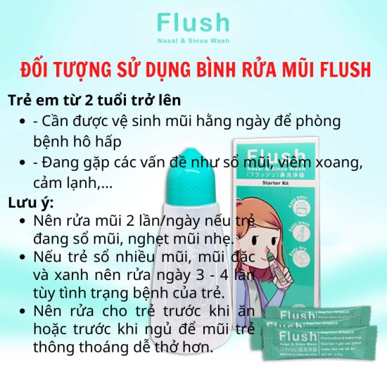 Muối biển newzealand tinh khiết flush rửa mũi cho trẻ hộp 30 gói - ảnh sản phẩm 5