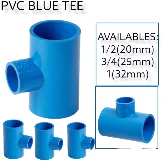 High Quality Pvc blue fittings tee 1/2” 3/4” 1” (no thread) | Lazada PH