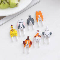 yizhuoliang 7pcs น่ารักมินิสัตว์การ์ตูนผลไม้ส้อมอาหารกลางวัน Bento Accessories PARTY Decor