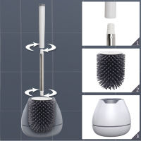 Wall Hanging TPR Toilet Brush with a Tweezer and Holder Set Silicone Bristles for Floor Bathroom Toilet Cleaning Brush