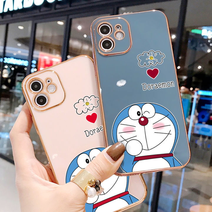 เคสโทรศัพท์สำหรับ-xiaomi-redmi-note-8-note-9s-note-9-pro-พร้อมสายคล้อง-เคสโดราเอมอนลายการ์ตูนชุบเคลือบฝาหลังนิ่ม