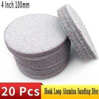 20PCS 4 Inch 100mm White Dry Abrasive Sandpaper Sanding Discs Hook and Loop 60-1000 Grit For Polishing Wall Mental Furniture