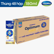 Thùng 48 hộp sữa bột pha sẵn Vinamilk Optimum Gold 180ml