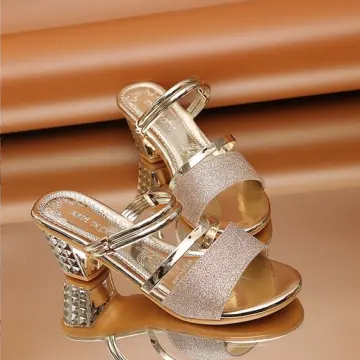 Semi heel online sandals