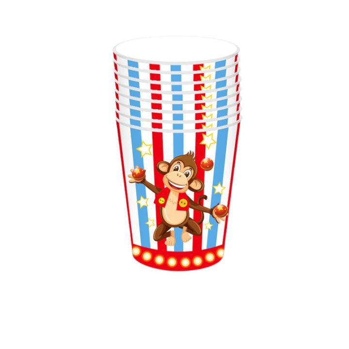 cw-circus-clown-theme-birthday-decoration-cup-plate-baby-shower-happy-tableware