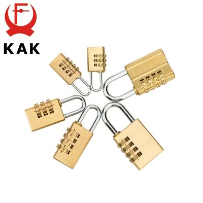 KAK Solid Brass Copper Security Padlock Password Combination Code Lock for Gym Digital Locker Suitcase Drawer Lock Hardware