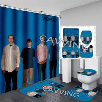 Weezer Band 3D Printed Shower Curtain Waterproof Bathroom Curtain Anti-slip Bath Mat Set Toilet Rugs Carpet Home K01