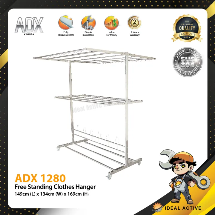 ADX 1280 Free Standing Clothes Hanger Lazada