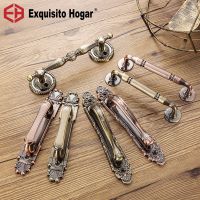 Furniture Handle Knob European Style  Bronze Big Door Handle Simple Without Punching Invisible Door Lock Cabinet Handle Door Hardware