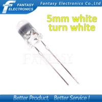 100 pcs Branco light-emitting diodes Branco virar Branco 5mm led