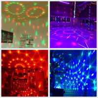 RGB Disco Ball Party Lights DJ Disco Light LED Projector Strobe Lamp Birthday Party Car Club Bar Karaoke Xmas Sound Lot
