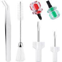 6 Pieces Sewing Machine Cleaning Kit Includes Tweezers Double Headed Lint Brush Screwdriver, for Sewing Tools