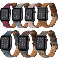 ✸✼☞ Retro Genuine Leather strap for Apple Watch band 44mm 40mm 42mm 38mm iwatch pulseira 6/5/4/3/2/SE/1 wristbelt Accessories