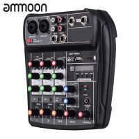 [ammoon] AI-4 Compact mixing Console เครื่องมิกซ์เสียงดิจิตอล UK plug Black