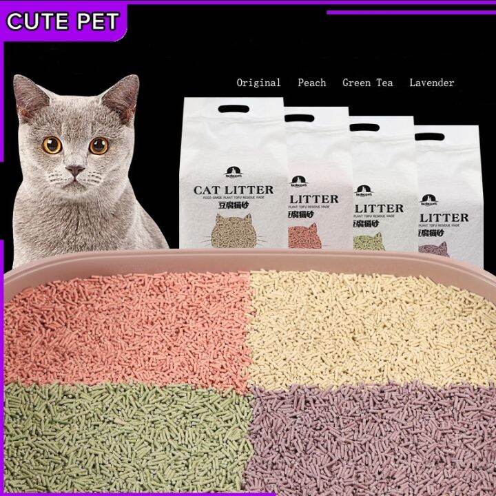 New Cat Litter 6L Tofu Residue Made Kitty Litter Flushable Cat Litter