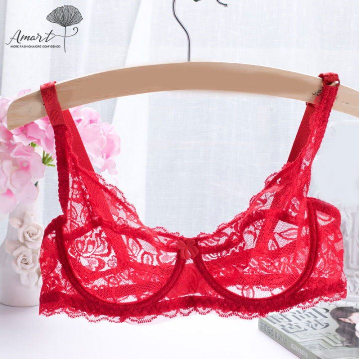Bras For Women Underwear Thin Cup Push Up Lace Bra With Underwire