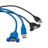 USB2.0 USB 3.0 Extension Cable Cable Male to Female Extender Data Sync no Screw Panel Mount Connector for PC Printer Hard Disk Wires  Leads Adapters