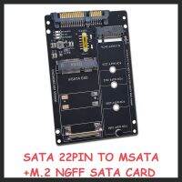 1 Piece NGFF+MSATA to SATA3.0 Adapter Card SATA 22PN Male Interface Adapter Card ENCM2MS-N01