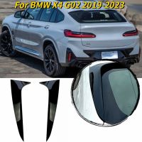 Car Rear Window Side Spoiler For BMW X4 G02 2019-2022 ABS Gloss Black Rear Side Spoiler Canard Splitter Auto Replacement Parts