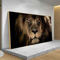 Exquisite African Lion &amp; Leopard Canvas Art-โปสเตอร์และภาพพิมพ์ติดผนังขนาดใหญ่สำหรับห้องนั่งเล่น